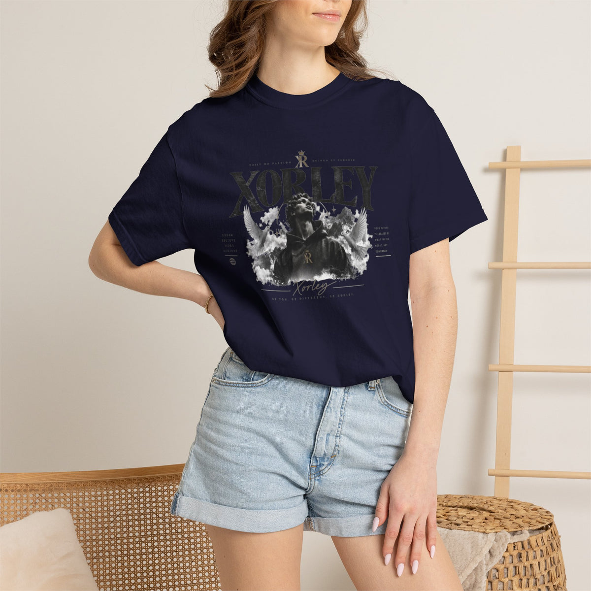 Xorley Adventure Graphic T-Shirt — Scenic Eagle & Explorer Design