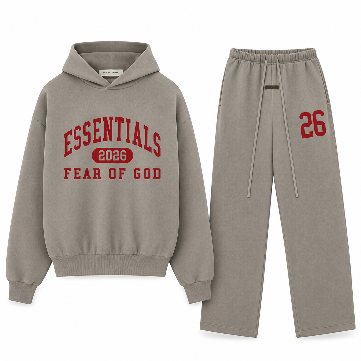 ESSENTIALS 2026 Oversized Hoodie & Sweatpants Set UNISEX