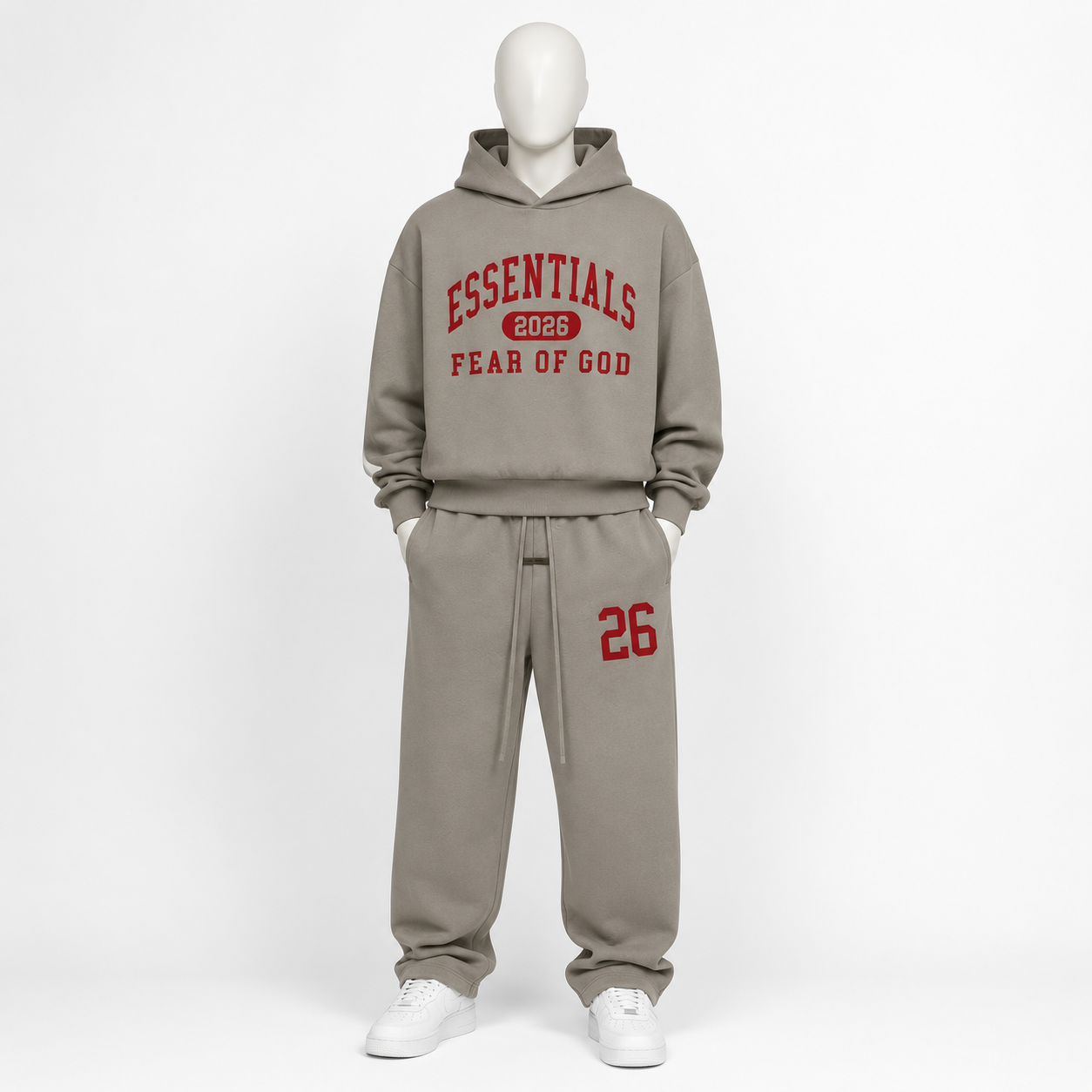 ESSENTIALS 2026 Oversized Hoodie & Sweatpants Set UNISEX