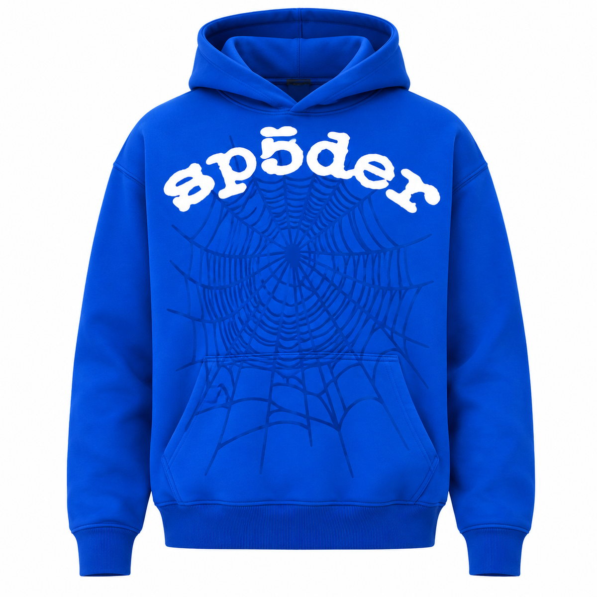 Sp5der Royal Blue Hoodie & Sweatpants Set – Premium Streetwear Tracksuit