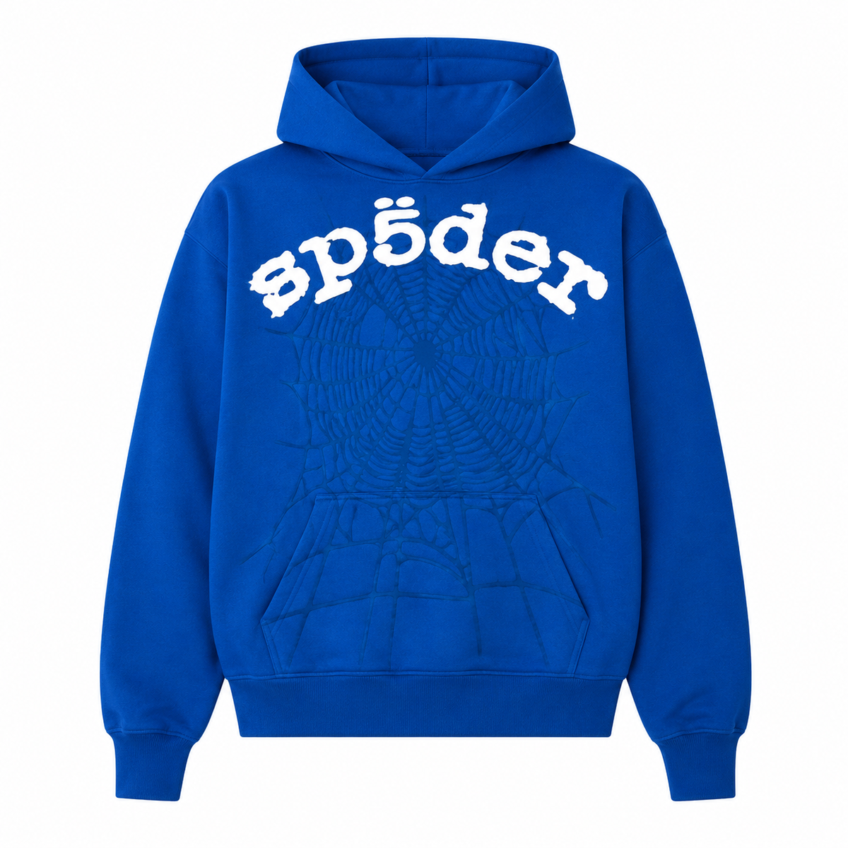 Sp5der Royal Blue Hoodie & Sweatpants Set – Premium Streetwear Tracksuit