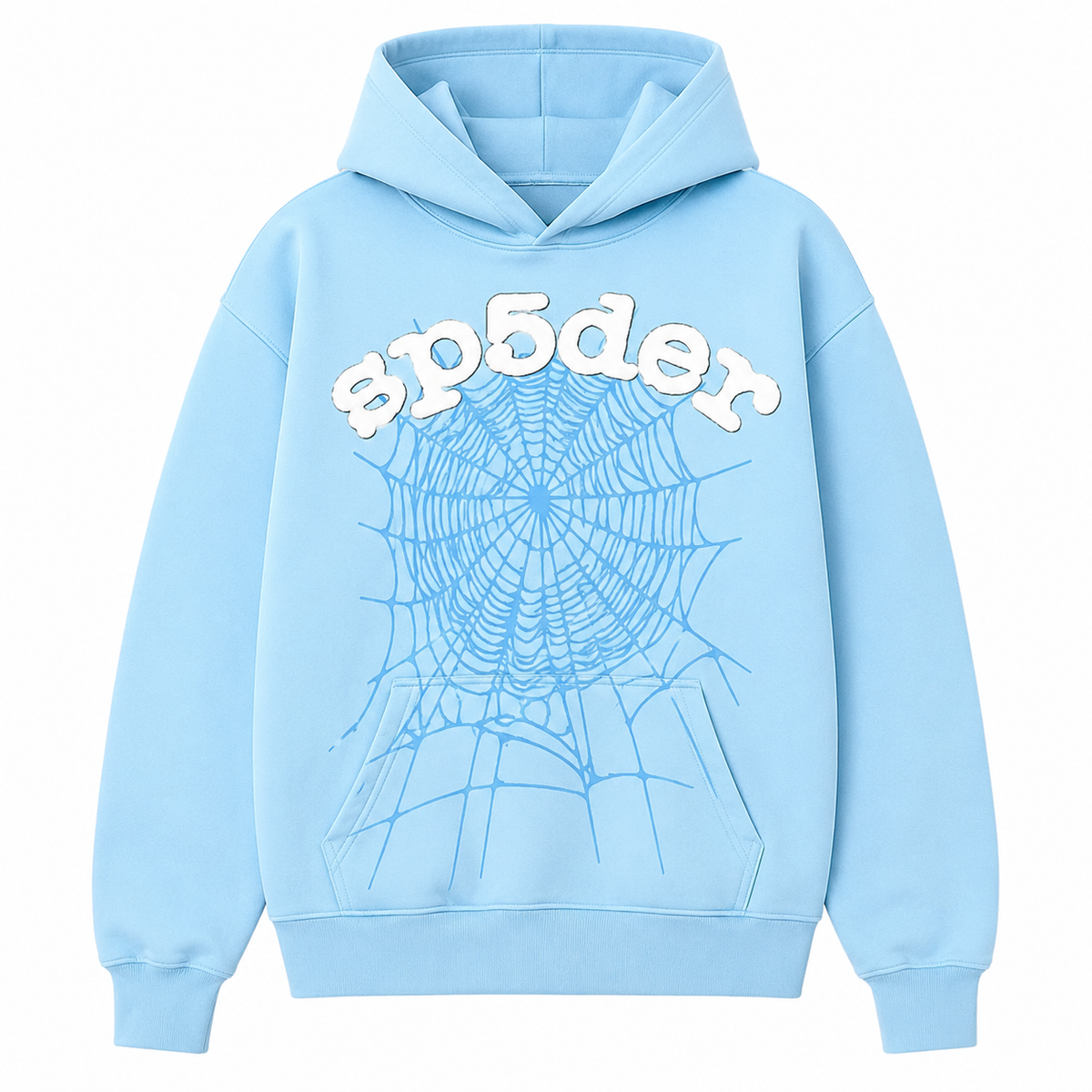 Sp5der Sky Blue Hoodie & Sweatpants Set