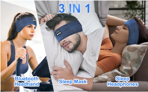 3-in-1 Bluetooth Sleep Headband & Headphones