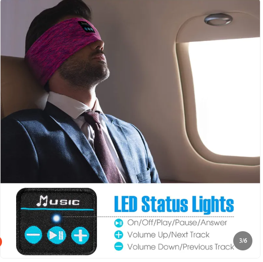 3-in-1 Bluetooth Sleep Headband & Headphones